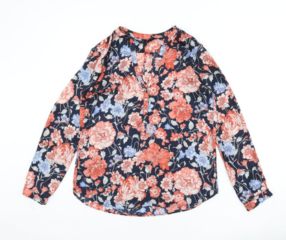 Womens UK Size S Zara Multicoloured Basic Blouse