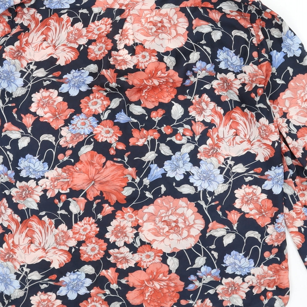 Womens UK Size S Zara Multicoloured Basic Blouse