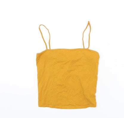 Womens UK Size S Divided by H&M Yellow Camisole Tank