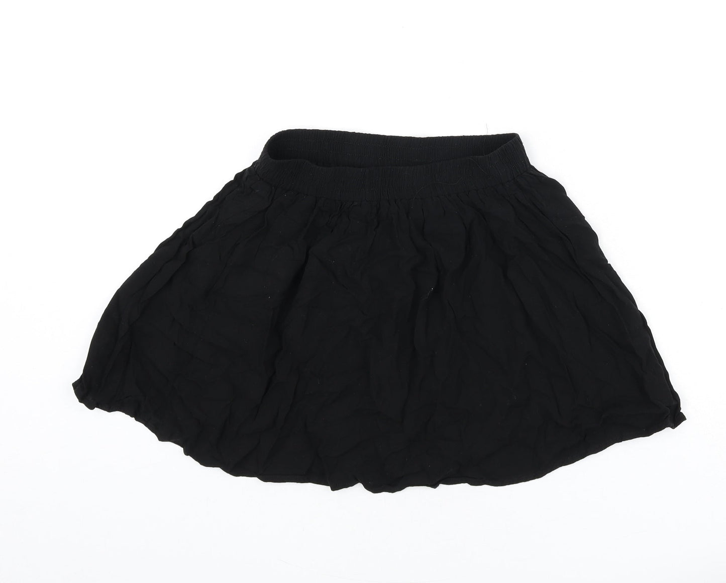 FOREVER 21 Womens Black Polyester Skater Skirt Size S