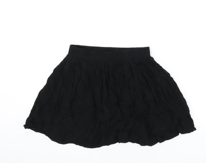 FOREVER 21 Womens Black Polyester Skater Skirt Size S