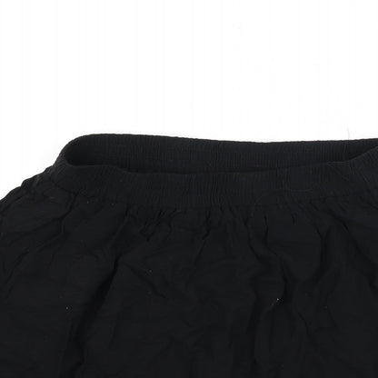 FOREVER 21 Womens Black Polyester Skater Skirt Size S