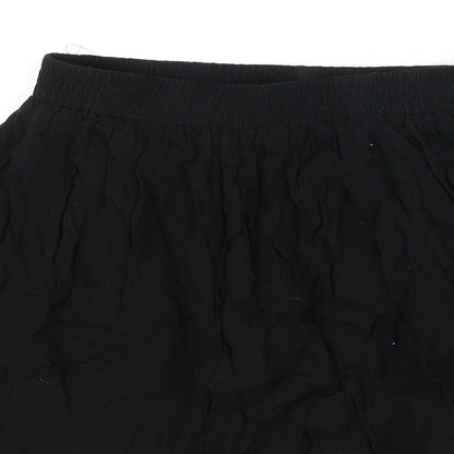 FOREVER 21 Womens Black Polyester Skater Skirt Size S