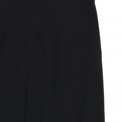 River Island Womens Black Polyester A-Line Size 10 Round Neck Tie - Asymmetric Hem