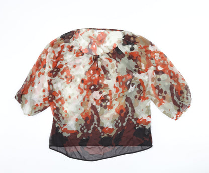 Autograph Womens Multicoloured Geometric Polyester Basic Blouse Size 14 Round Neck