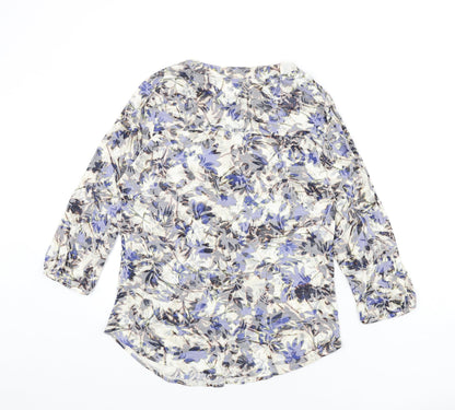 Womens UK Size 10 Per Una Multicoloured Basic Button-Up