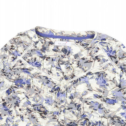 Womens UK Size 10 Per Una Multicoloured Basic Button-Up