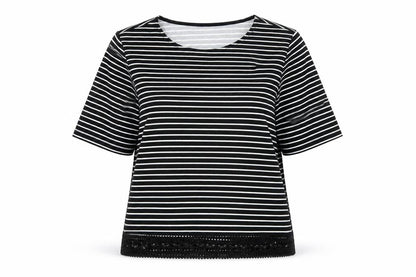 Womens UK Size 10 New Look Black Basic T-Shirt