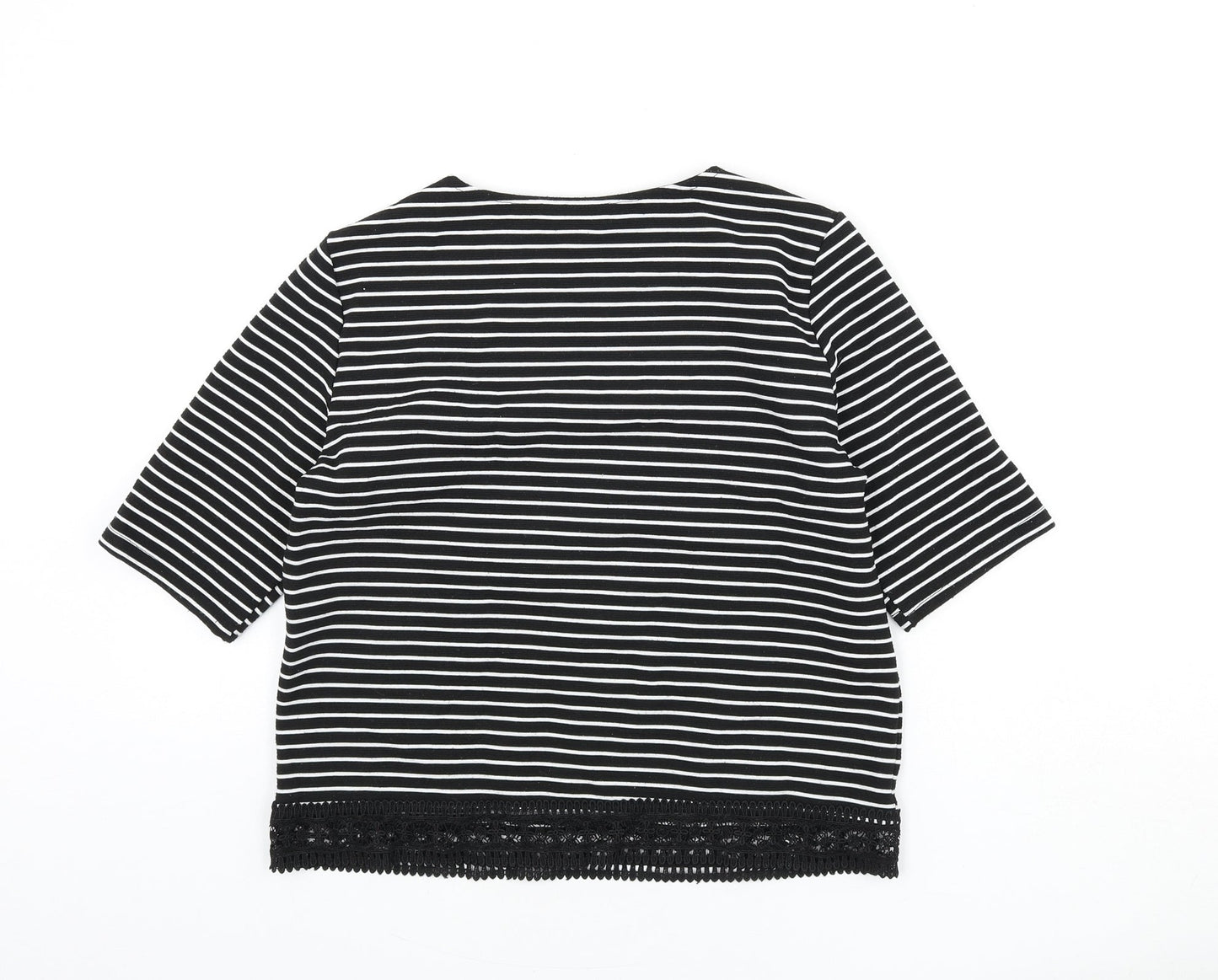 Womens UK Size 10 New Look Black Basic T-Shirt
