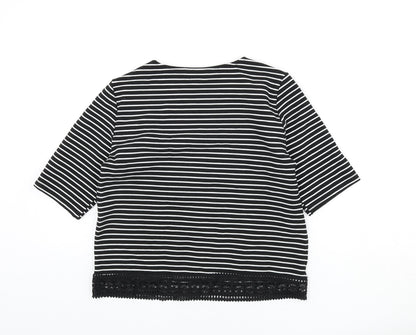Womens UK Size 10 New Look Black Basic T-Shirt