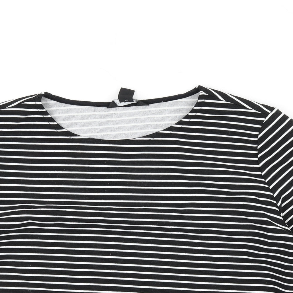 Womens UK Size 10 New Look Black Basic T-Shirt
