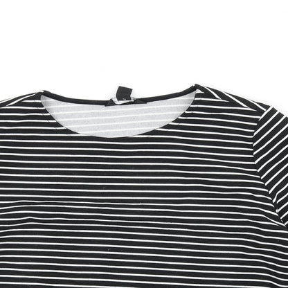 Womens UK Size 10 New Look Black Basic T-Shirt