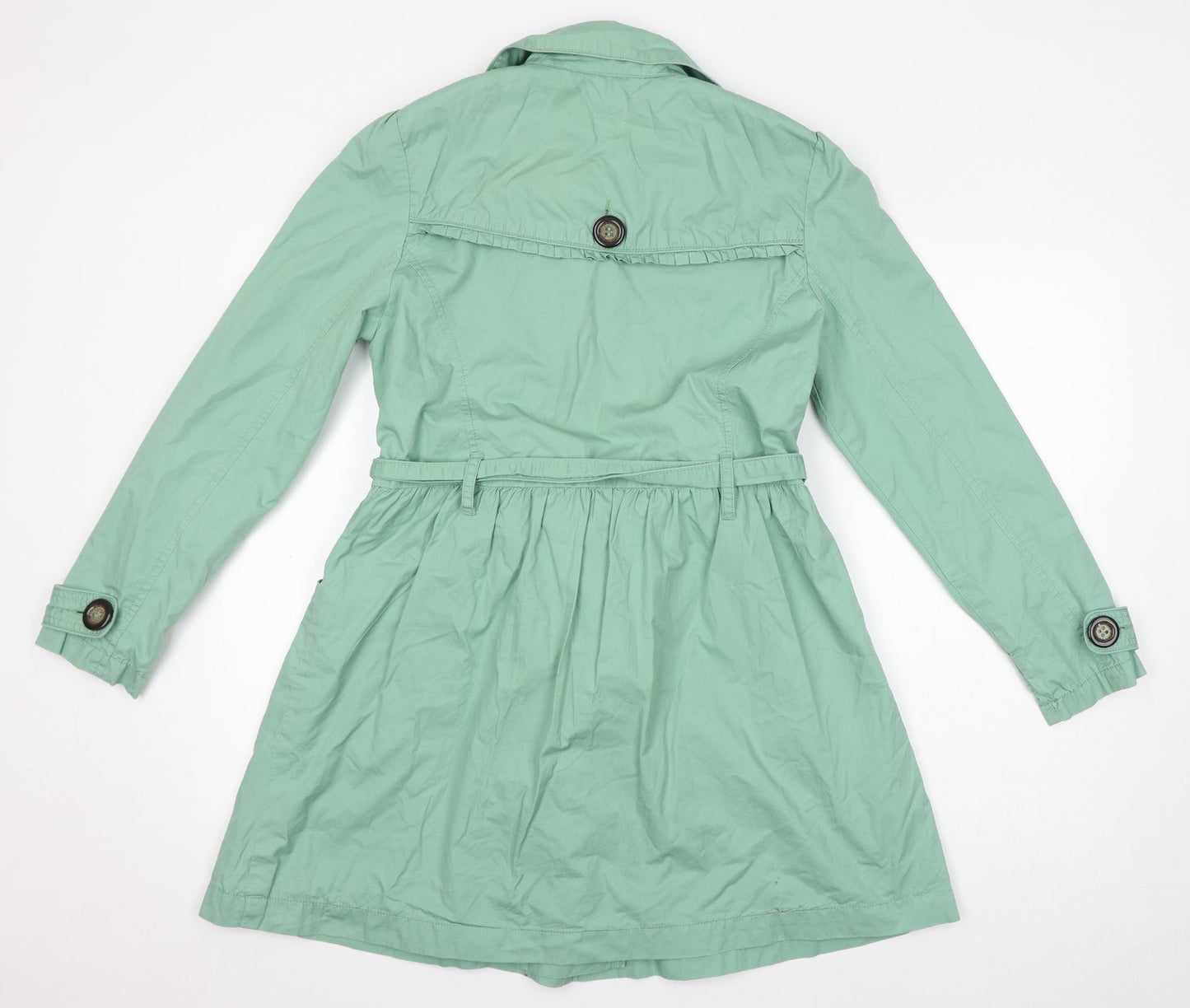 Womens UK Size 14 New Look Green Overcoat