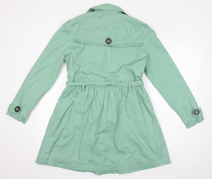 Womens UK Size 14 New Look Green Overcoat