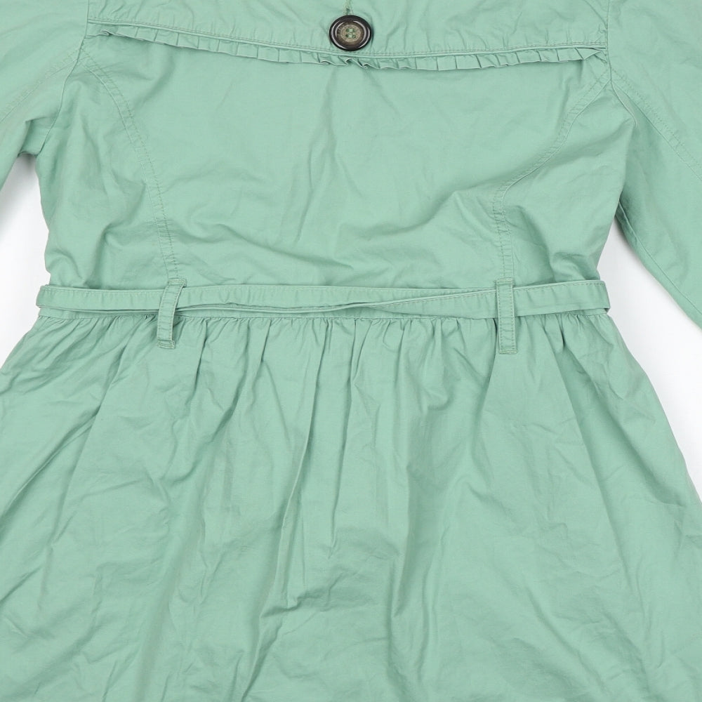 Womens UK Size 14 New Look Green Overcoat