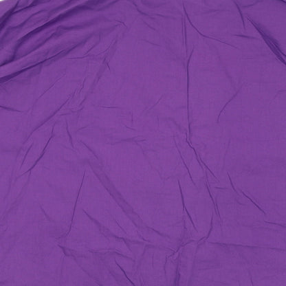Silkroad Daughters Womens Purple Cotton Basic Button-Up Size 12 Collared