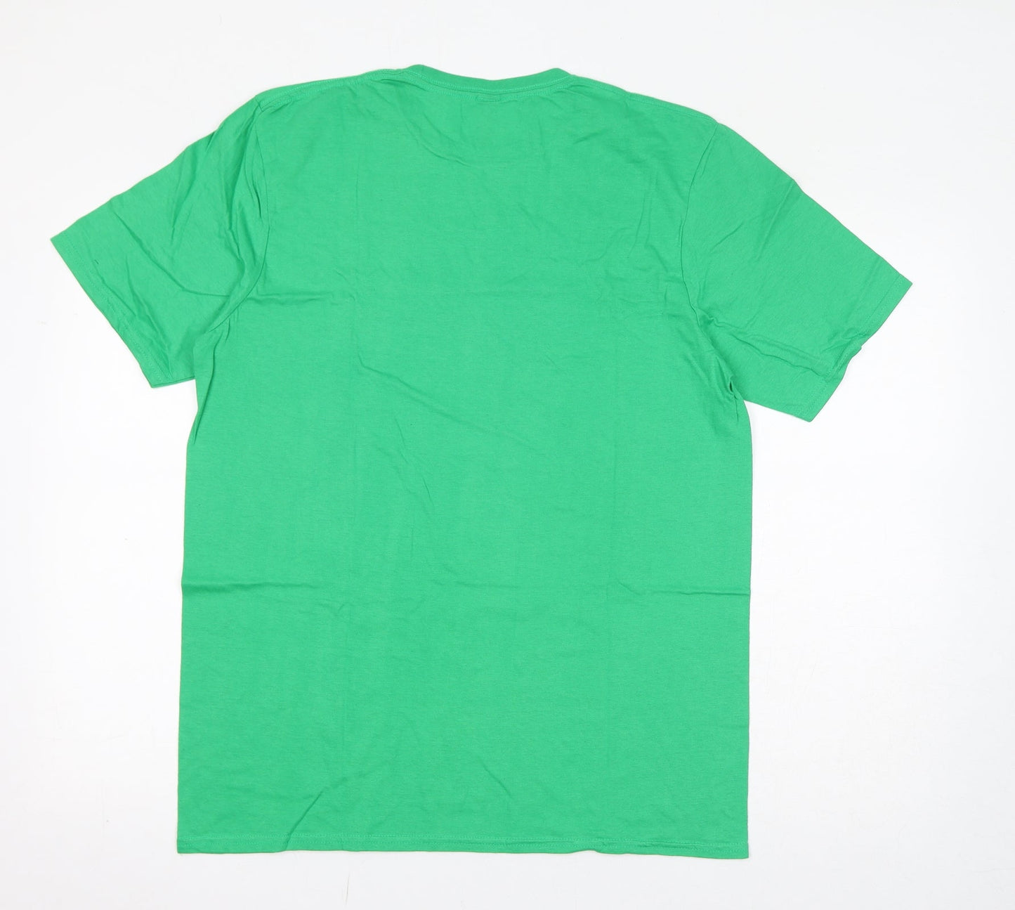 Womens UK Size L Gildan Green Basic T-Shirt