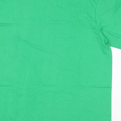 Womens UK Size L Gildan Green Basic T-Shirt