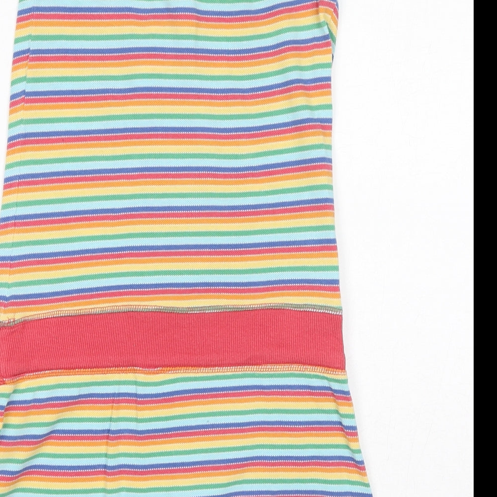 Just Jeans Womens Multicoloured Striped Cotton A-Line Size XS Off the Shoulder Drawstring - Beads, Pockets