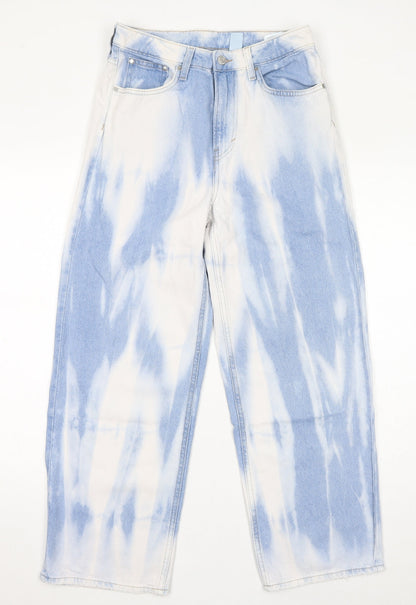 Womens UK Size 8 H&M Regular Fit Straight Blue Jeans