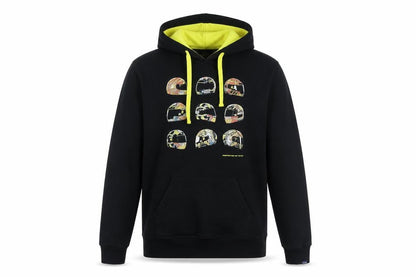 VR46 Boys Black Cotton Pullover Hoodie Size L Pullover - Racing Helmets