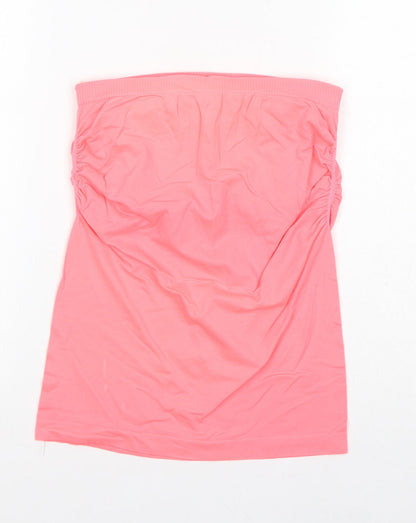 Womens UK Size M New Look Pink Basic Tank