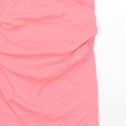 Womens UK Size M New Look Pink Basic Tank