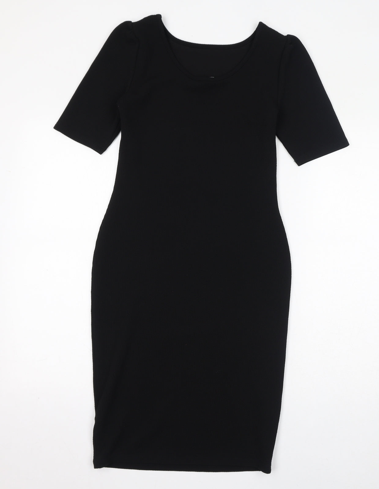 Dorothy Perkins Womens Black Polyester Bodycon Size 8 Round Neck Pullover