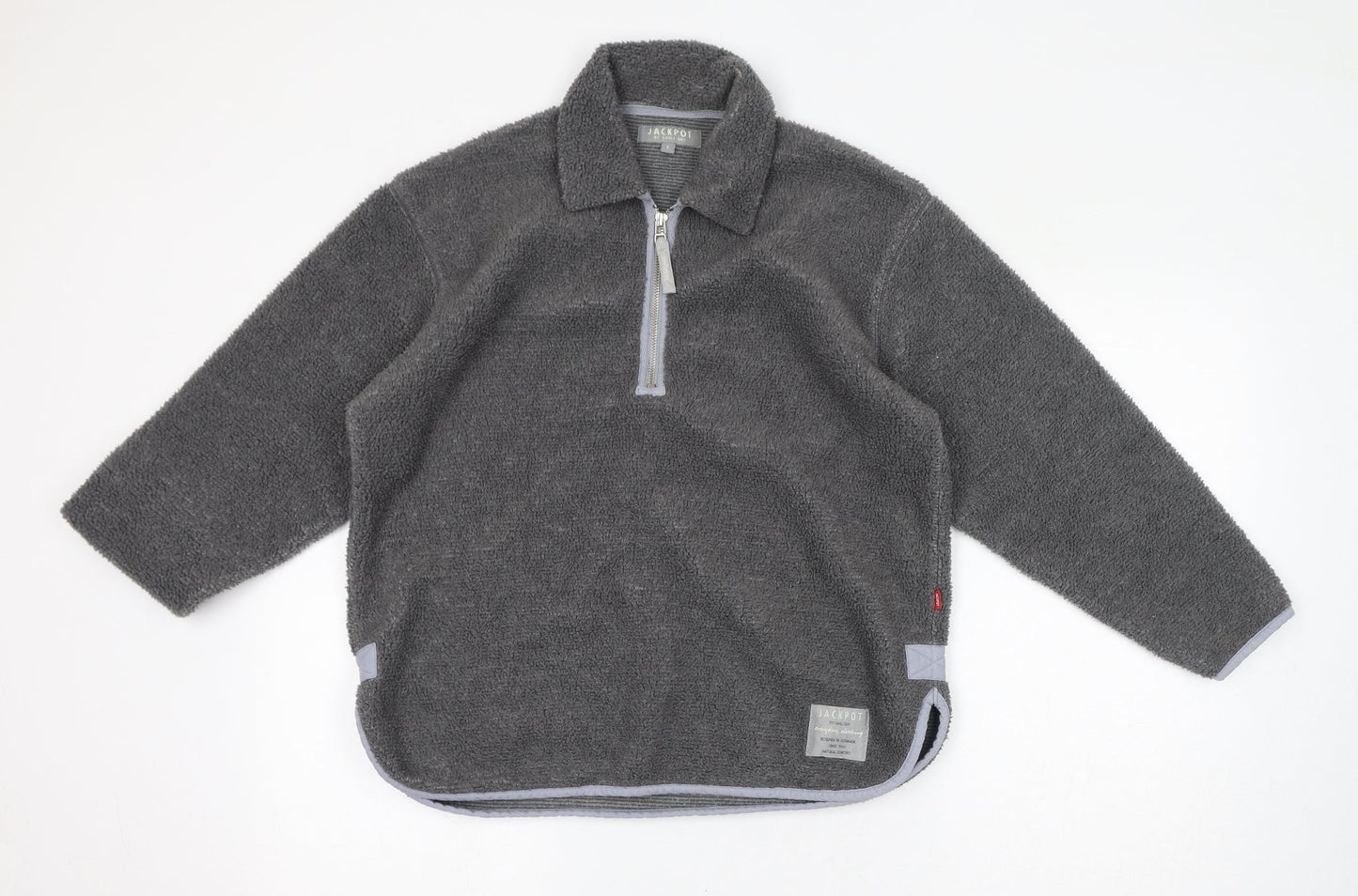 Womens UK Size 4 Jackpot Grey Pullover Sweatshirt