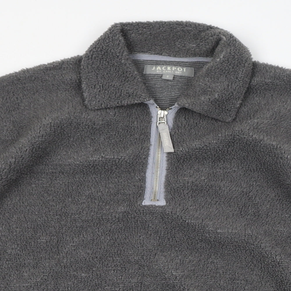 Womens UK Size 4 Jackpot Grey Pullover Sweatshirt