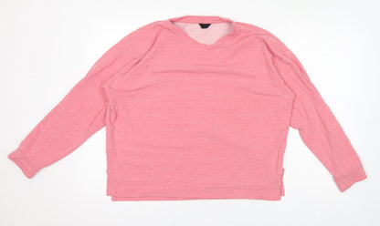 M&Co Womens Pink Cotton Pullover Sweatshirt Size 14 Pullover