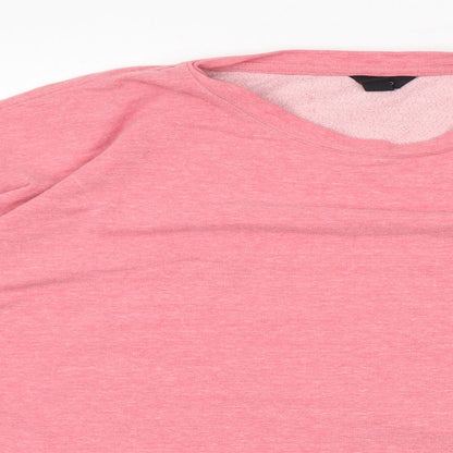 M&Co Womens Pink Cotton Pullover Sweatshirt Size 14 Pullover