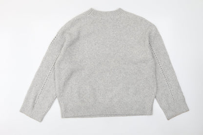 Womens UK Size L Marks and Spencer Grey Pullover Jumper
