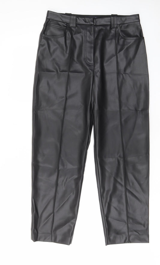Womens UK Size 14 Marks and Spencer Regular Fit  Black Trousers
