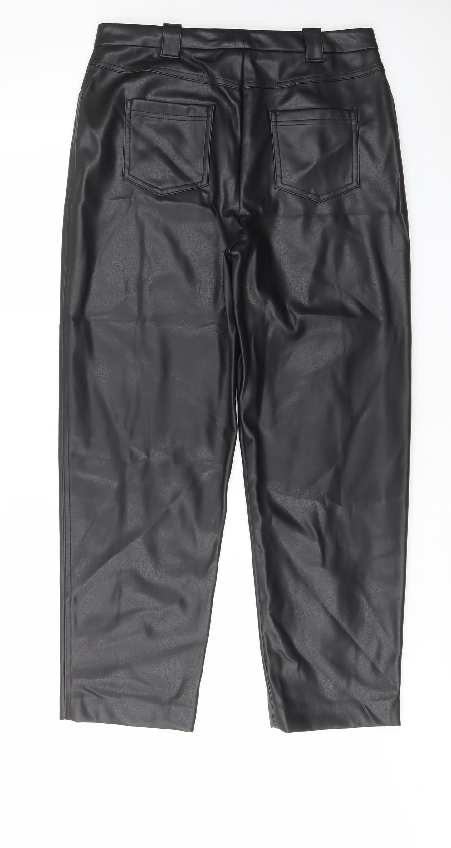Womens UK Size 14 Marks and Spencer Regular Fit  Black Trousers