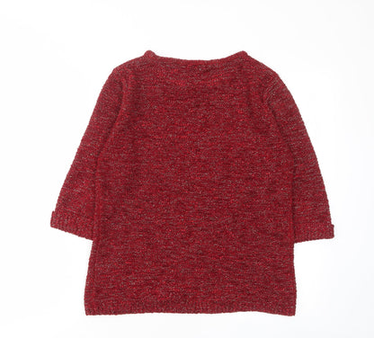 Womens UK Size M Inspire Red Pullover Jumper