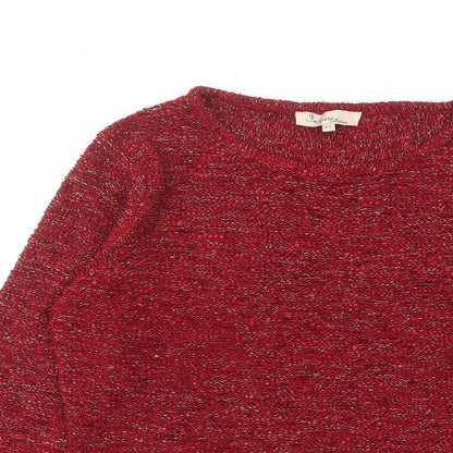 Womens UK Size M Inspire Red Pullover Jumper