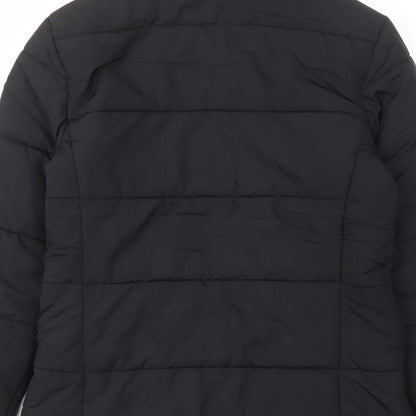 Womens UK Size 8 Marks and Spencer Black Quilted Coat