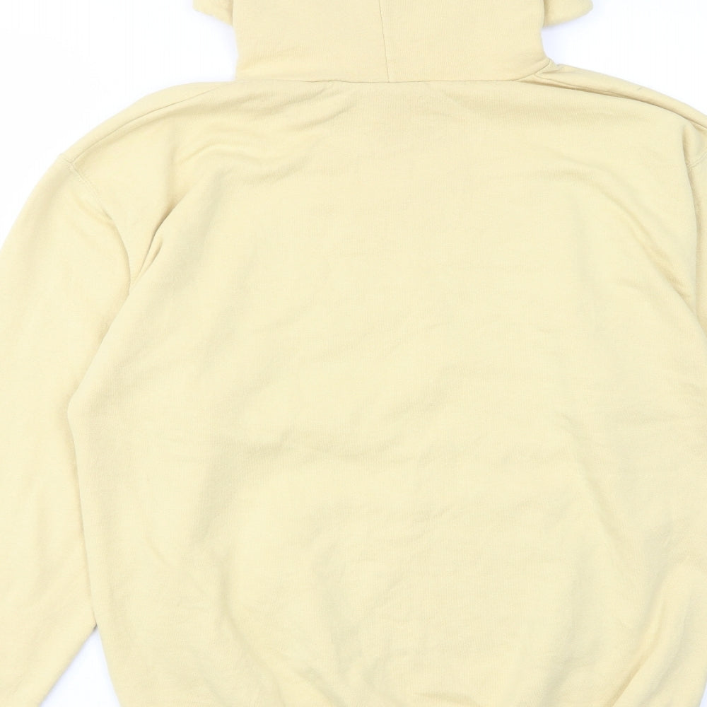 champ Mens Yellow Cotton Pullover Hoodie Size M - Puredue