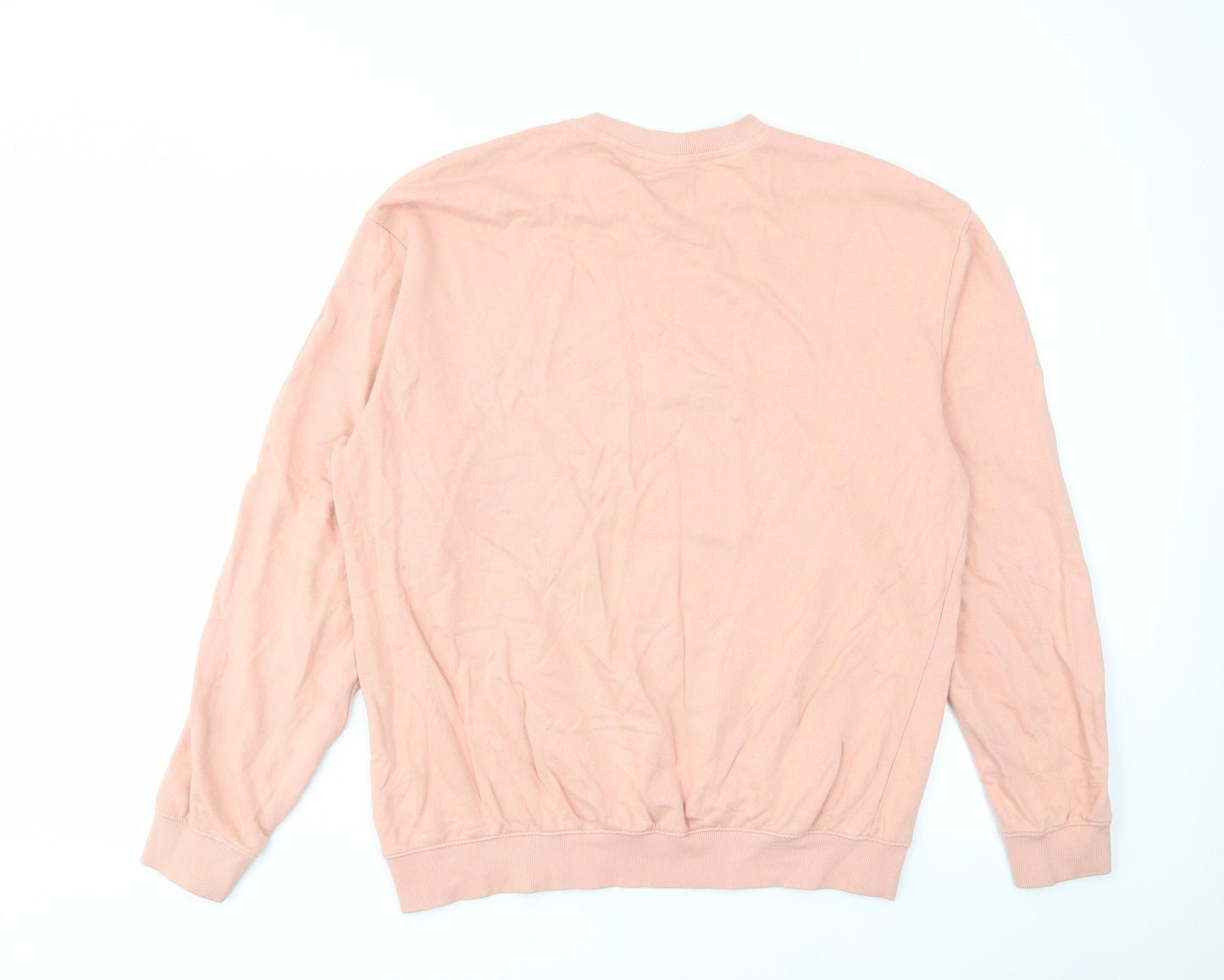 H&M Womens Pink Cotton Pullover Sweatshirt Size M Pullover