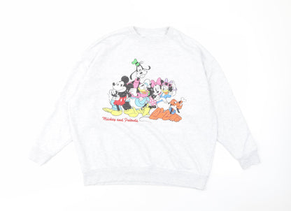 Womens UK Size S Disney Grey Pullover Sweatshirt