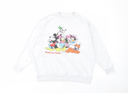Womens UK Size S Disney Grey Pullover Sweatshirt