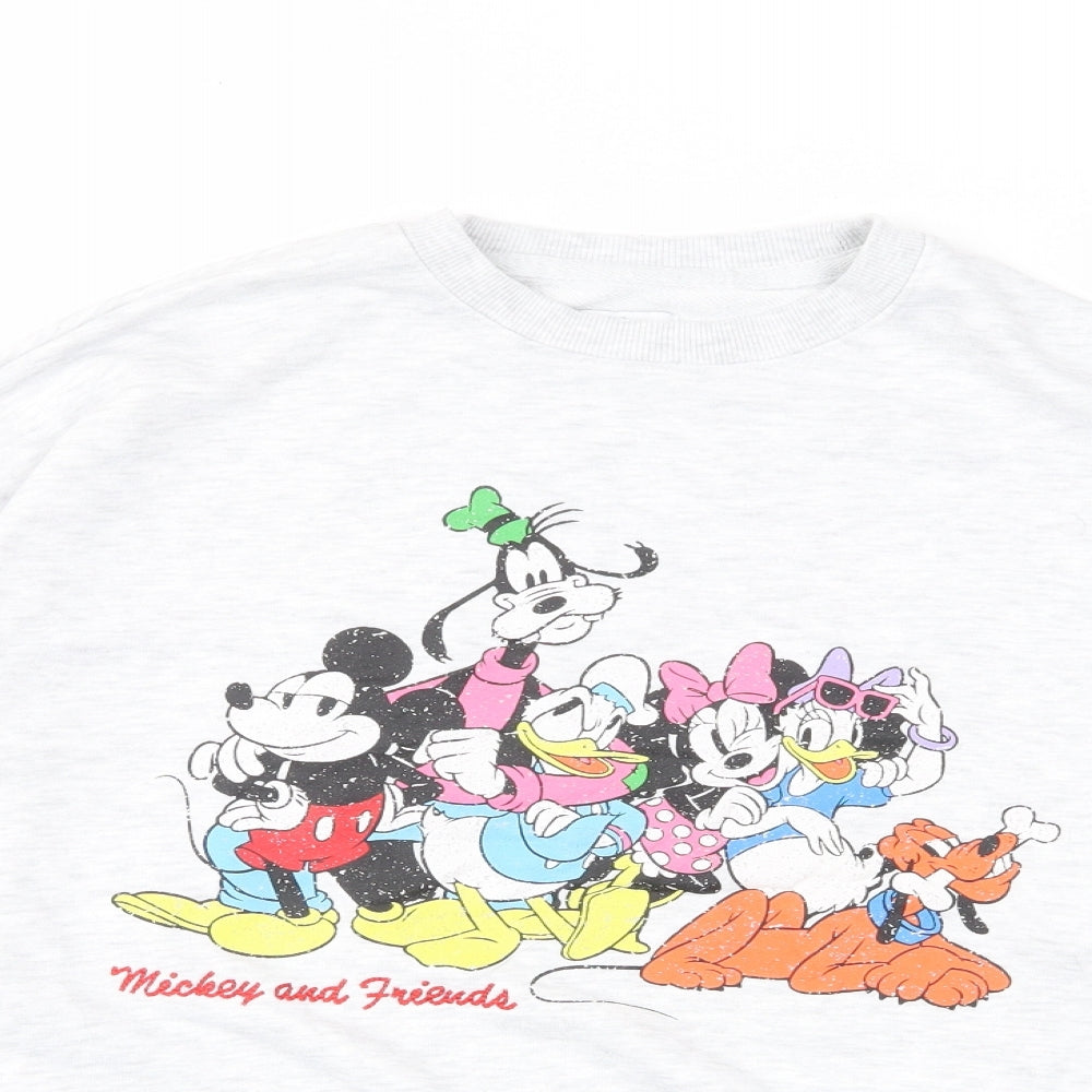 Womens UK Size S Disney Grey Pullover Sweatshirt