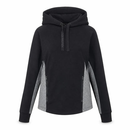 Myprotein Womens Black Cotton Pullover Hoodie Size S Pullover - Zip Pockets