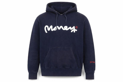 Mens UK Size M Money Blue Pullover Hoodie