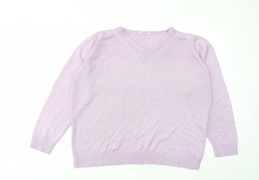 Womens UK Size 18 Damart Purple Pullover Jumper