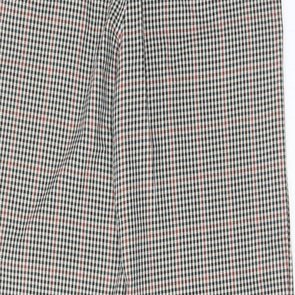 Pimkie Womens Multicoloured Plaid Polyester Trousers Size 10 L30 in Regular Button - Pockets, Belt Loops