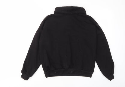 Select Womens Black Cotton Pullover Sweatshirt Size M Pullover