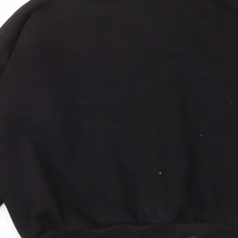 Select Womens Black Cotton Pullover Sweatshirt Size M Pullover