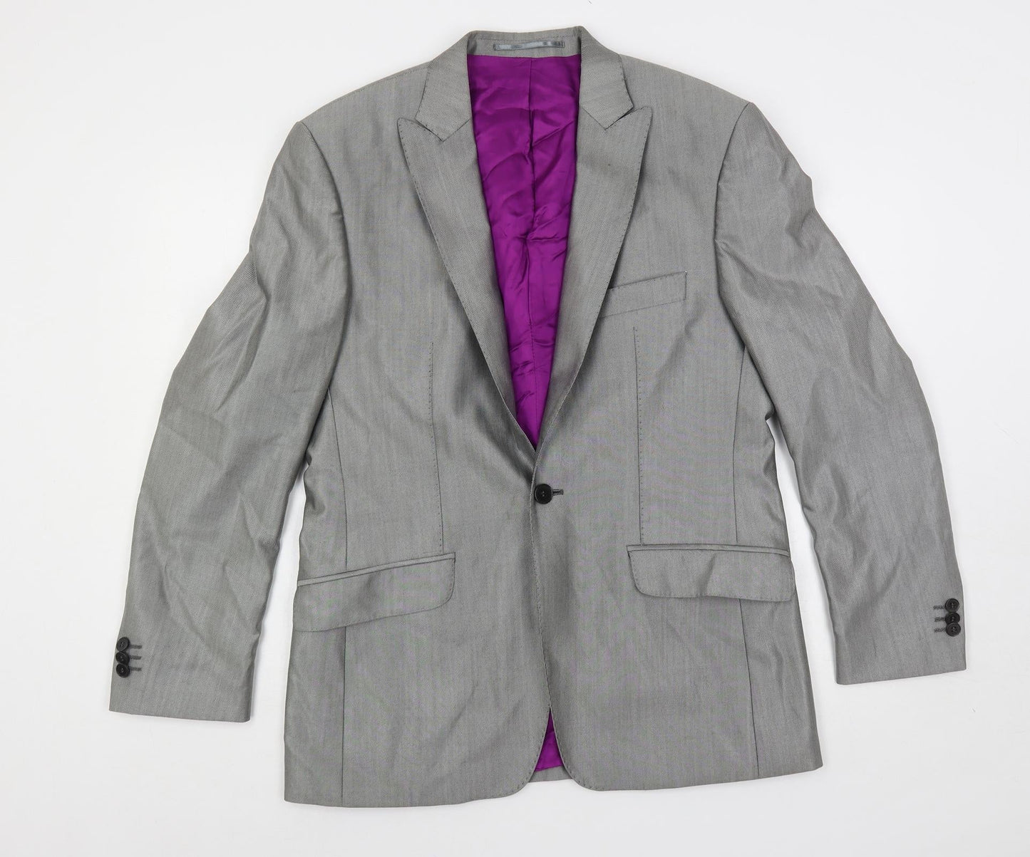 Mens UK Size 38 Jones Regular Grey Suit Jacket